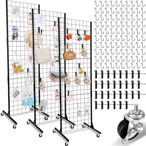 Hicarer 3 Packs 2 X 6 Ft Heavy Gridwall Panel Display Stand