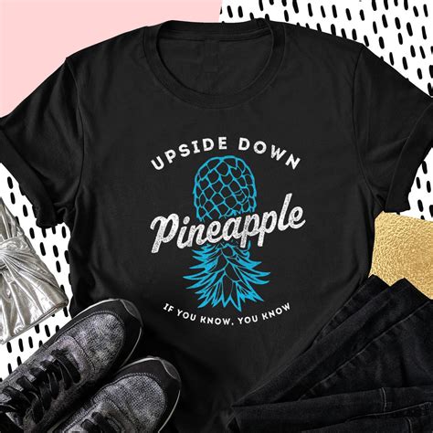 Retro Upside Down Pineapple Swinger Shirt T Women Men 7 6a Etsy