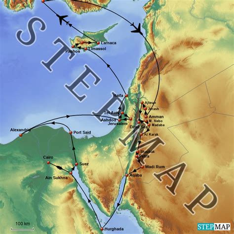 StepMap Naher Osten Landkarte für Deutschland