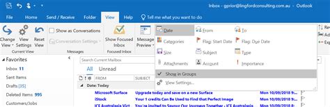 How To Group Emails In Microsoft Outlook By Date Received