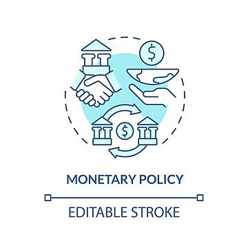 Monetary Policy Turquoise Concept Icon Adjustment Finance Color Vector