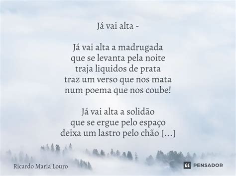 J Vai Alta J Vai Alta A Ricardo Maria Louro Pensador