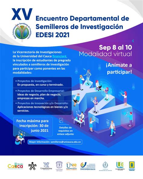 XV Encuentro Departamental de Semilleros de Investigación EDESI