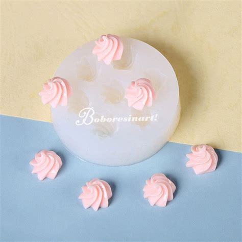 Miniature Whipped Cream Fondant Silicone Mold Whipped Cream Candle Mold