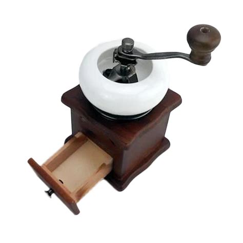 Manual Coffee Grinder Wooden Spice Vintage Grinders With Grind Settings