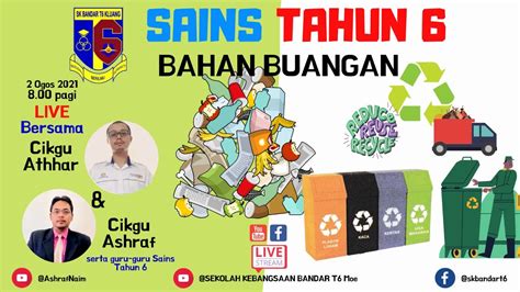 Sains Tahun 6 Bahan Buangan Youtube