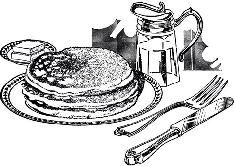 Breakfast clipart black and white, Breakfast black and white ...