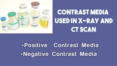 Contrast Media In Radiology Types Of Contrast Media Positive And Negative Contrast Media