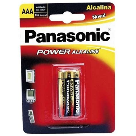 Pilha Alcalina AAA Palito 1 5v 2 Unidades Panasonic Shopee Brasil