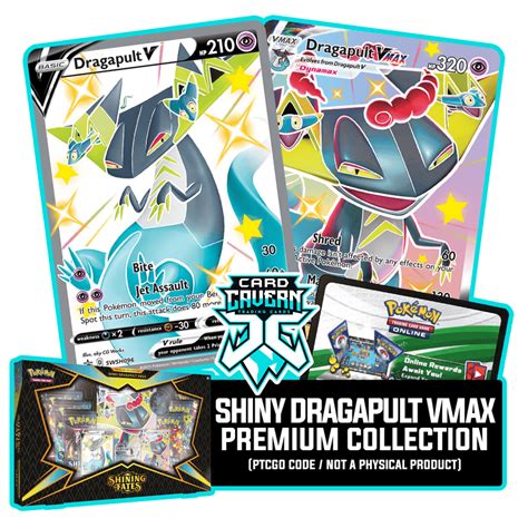 Shiny Dragapult VMax Premium Collection PTCGO Code – Card Cavern Trading Cards, LLC