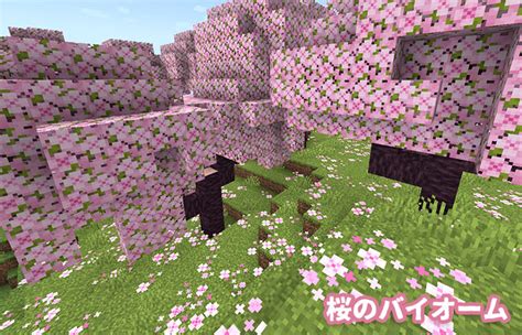 【マイクラ】桜バイオームの探し方！花びらや新ブロックの紹介 マイクラモール