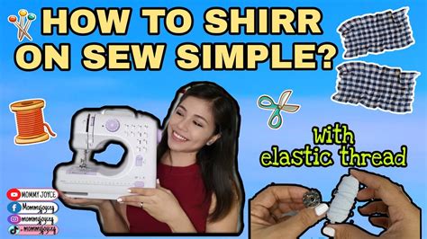 HOW TO SHIRR FABRIC WITH ELASTIC THREAD 12 Stitch Mini Sewing Machine