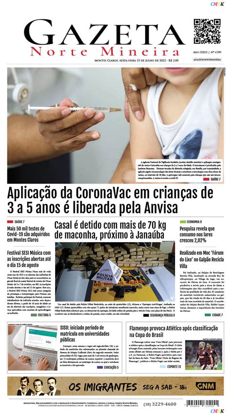 Jornal Impresso De Julho De Edi O Rede Gazeta De Comunica O