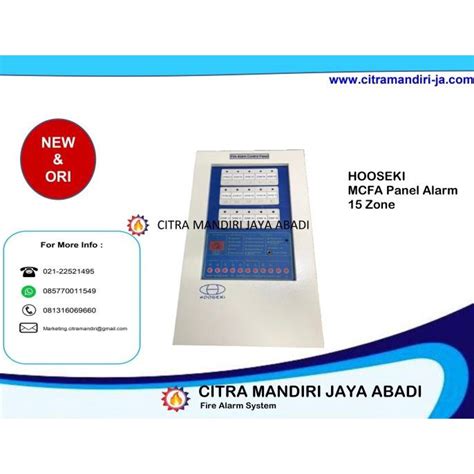 Jual Master Control Panel Fire Alarm Zone Hooseki Mcfa Panel