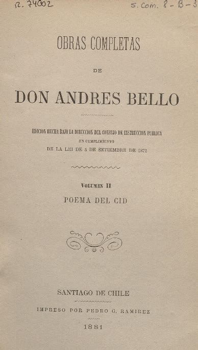 Obras completas de don Andrés Bello Tomo 9 Biblioteca digital Real