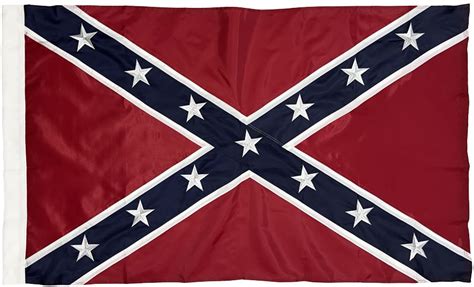 Rebel Confederate Battle 3×5 Flag Sewn Nylon With Pole Sleeve I