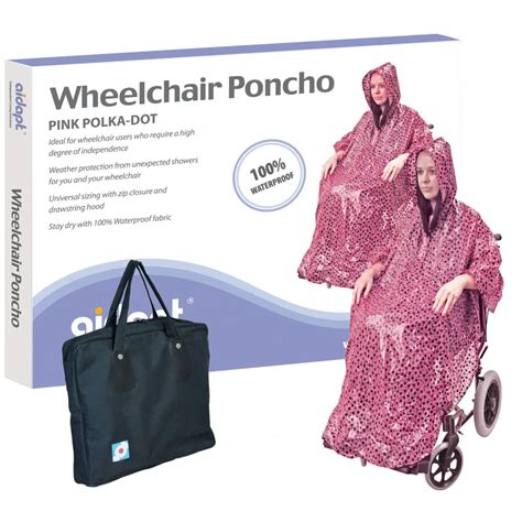 Wheelchair Rain Cover Warm Dry Poncho Waterproof Cape Hood Universal