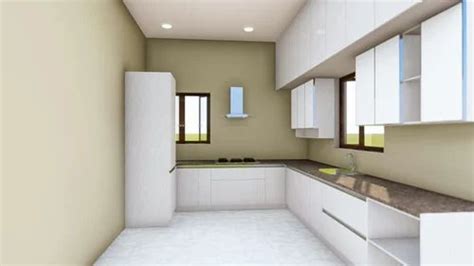 L Shape PVC Modular Kitchen At 200 Square Feet In Coimbatore ID