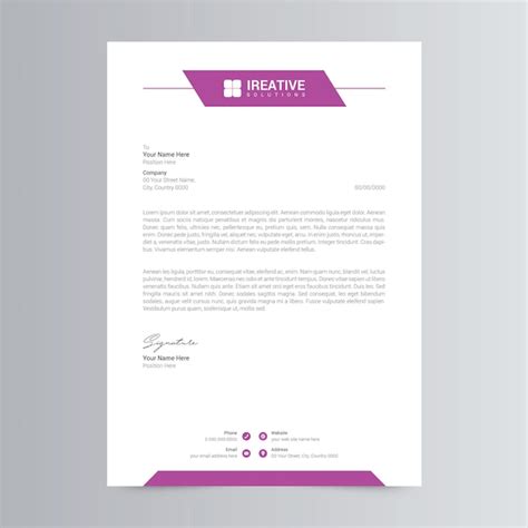 Corporate Letterhead Template Premium Vektor