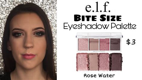 Elf Cosmetics Rose Water Bite Size Eyeshadow Palette Review Tutorial