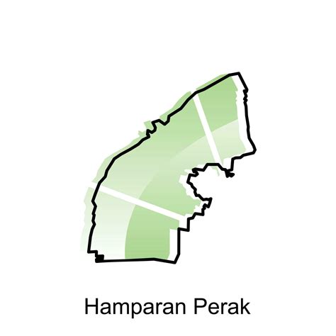 High Detailed Vector Map Of Hamparan Perak City Modern Outline Logo