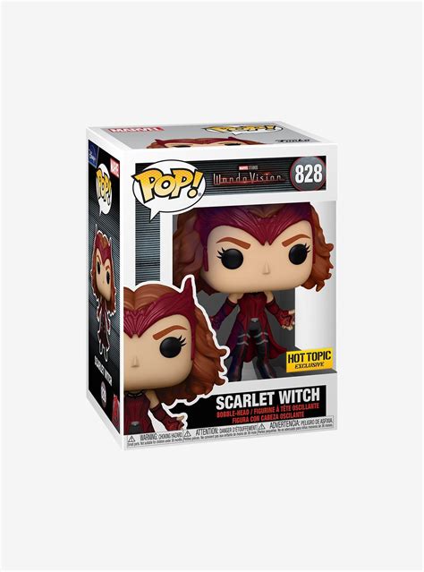 Hot Topic Funko Marvel Wandavision Pop Scarlet Witch Vinyl Bobble Head