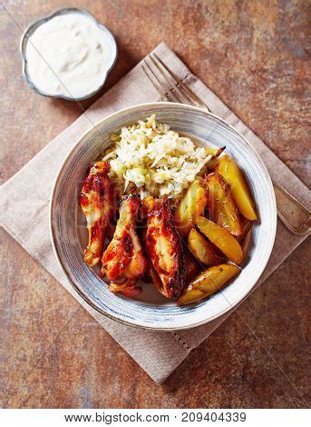 Roasted Chicken Wings Image Photo Free Trial Bigstock