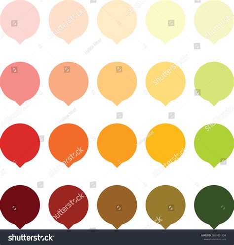 Red Orange Green Color Palette Stock Vector Royalty Free 1601091934