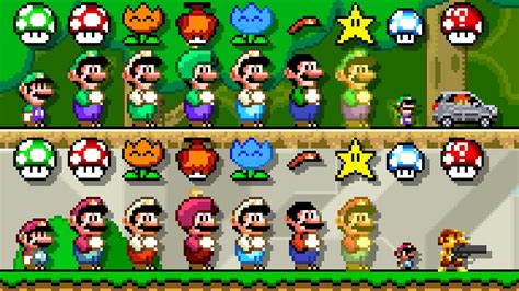 Custom Mario Maker All Smw Power Ups Mario And Luigi Youtube