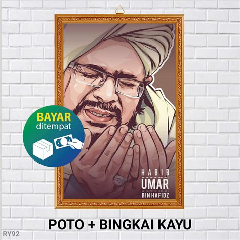 Poto Bingkai Habib Umar Bin Salim Bin Hafidz Ukuran X Hiasan