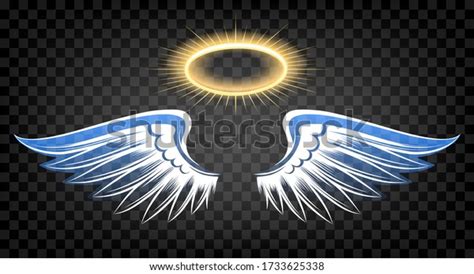 Angel Wings Nimbus Heaven Angels White Stock Vector (Royalty Free ...