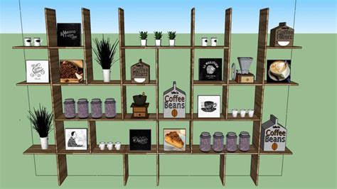 3d Warehouse View Model Coffee Shop Display Shelves Shelves