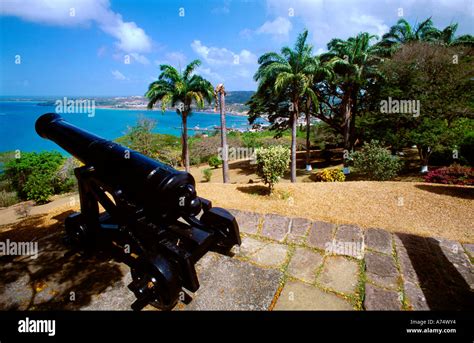 Scarborough Tobago Trinidad Fort King George with Cannon Stock Photo - Alamy