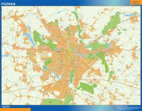 Poznan Wall Map Poland Wall Maps Of The World By Netmaps Uk