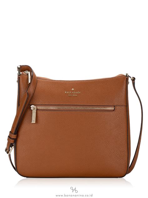 Kate Spade Leila Pebbled Leather Swingpack Crossbody Warm Ginger