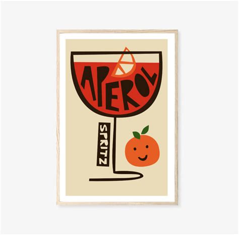 Plakat Aperol Koktajl Drink Grafika Ilustracja Pakamera Pl