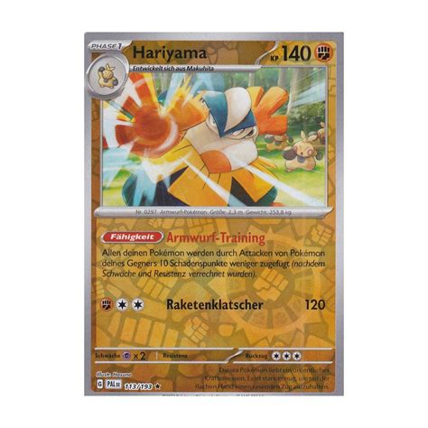 Hariyama 113 193 Holo REVERSE HOLO Entwicklungen In Paldea Pokemon