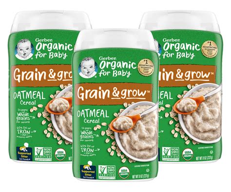 Buy Gerber For Baby St Foods Grain Grow Cereal Oatmeal Cereal Made