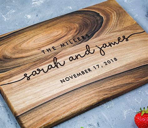 Walnut Personalized Cutting Board Engraved Cutting Board