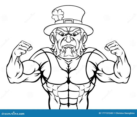 Fighting Leprechaun Vector