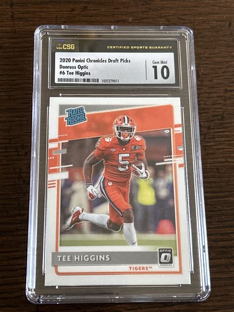 2020 PANINI CHRONICLES DONRUSS OPTIC TEE HIGGINS ROOKIE RC 6 CSG 10 GEM