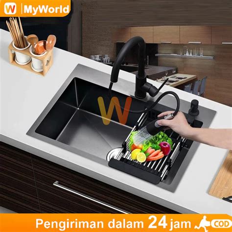 Jual CODPaket Komplit Kitchen Sink Stainless SUS 304 INOBE 6045