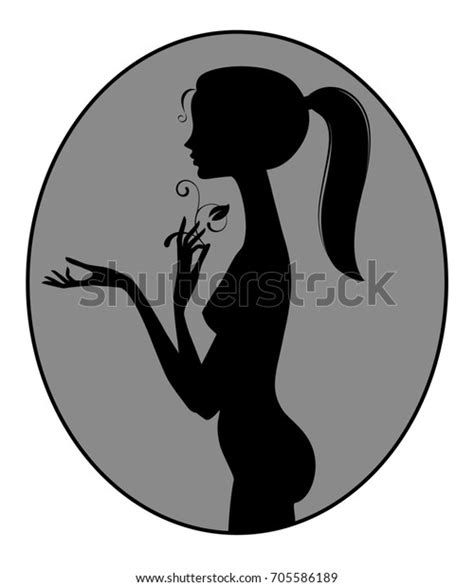 Black Silhouette Fine Naked Girl Standing Stock Illustration 35040 Hot Sex Picture