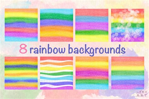 Rainbow Glitter Digital Paper Masterbundles