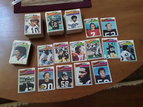 Topps Football Card Lot Cards With Major Stars Vg Ex Bradshaw