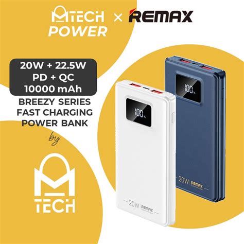 REMAX 10000mAh Breezy Series 20w 22 5w PD QC Fast Charging Power Bank