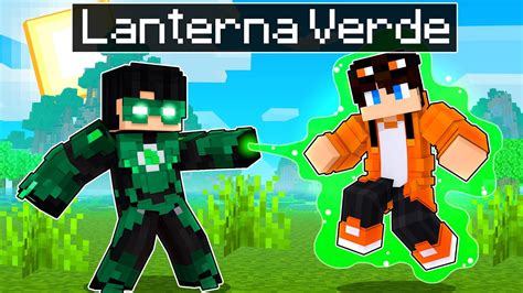 P3DRU Virou O LANTERNA VERDE No Minecraft POR 24 HORAS YouTube