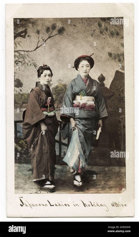 1860s Japan Japanese Woman In Kimono Cut Out Stock Images And Pictures