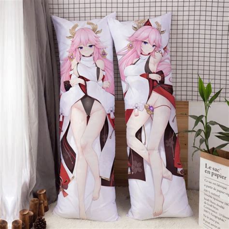 Anime Decorating Pillow Case Genshin Impact Yae Miko Cosplay Dakimakura