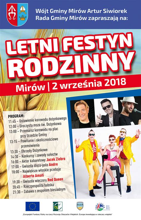 Letni Festyn Rodzinny W Mirowie Zapraszamy Lgd Razem Na Piaskowcu